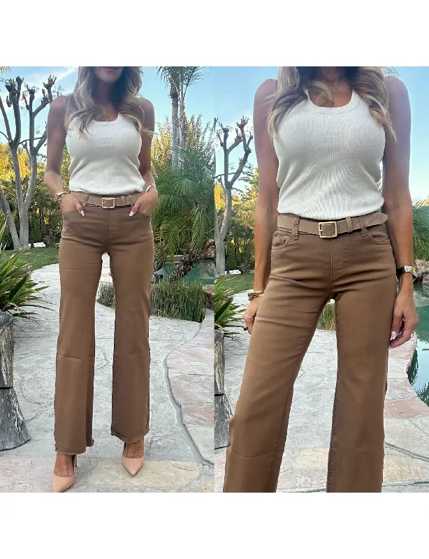 women's ankle-length pantsAmanda Flare Pant, Camel