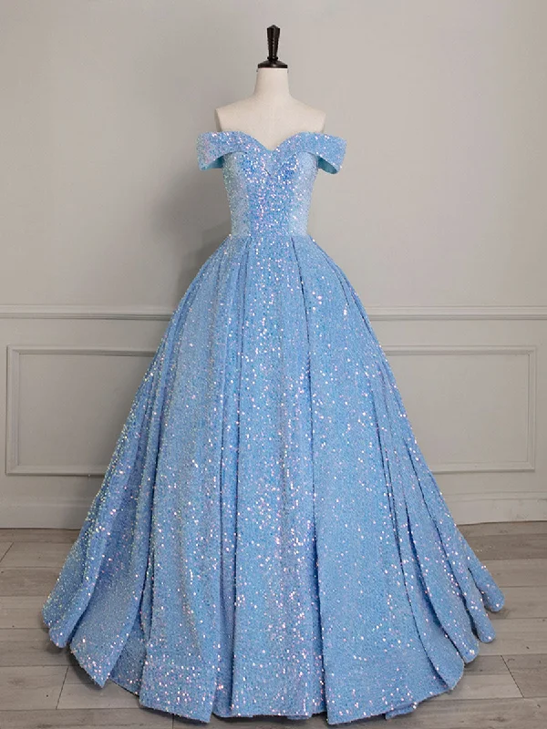 prom dress color trendsA-Line Sweetheart Neck Velvet Sequin Blue Long Prom Dress, Blue Formal Dress