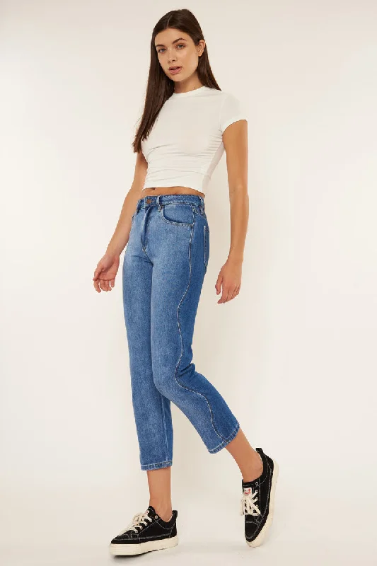 women's denim jeans for a glamorous eveningFrancisca High Rise Mom Jeans