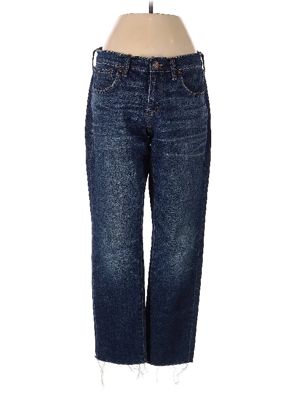 women's denim jeans for formal eventsLow-Rise Bootleg Jeans in Medium Wash