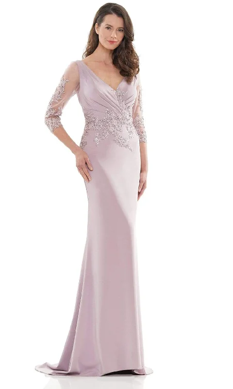 Formal Dress Shops in New YorkMarsoni by Colors - MV1145 Embroidery Detailed Polished Gown