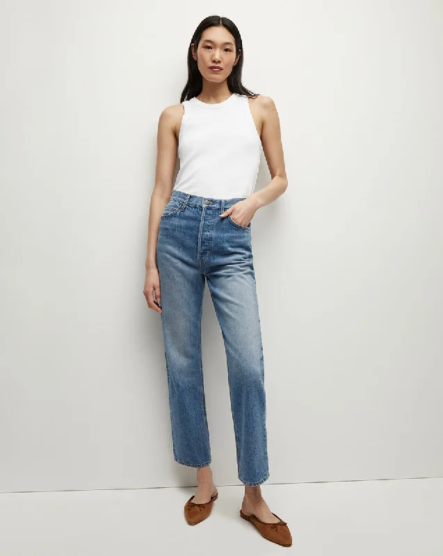 women's denim jeans with patchesDaniela Straight-Leg Jean