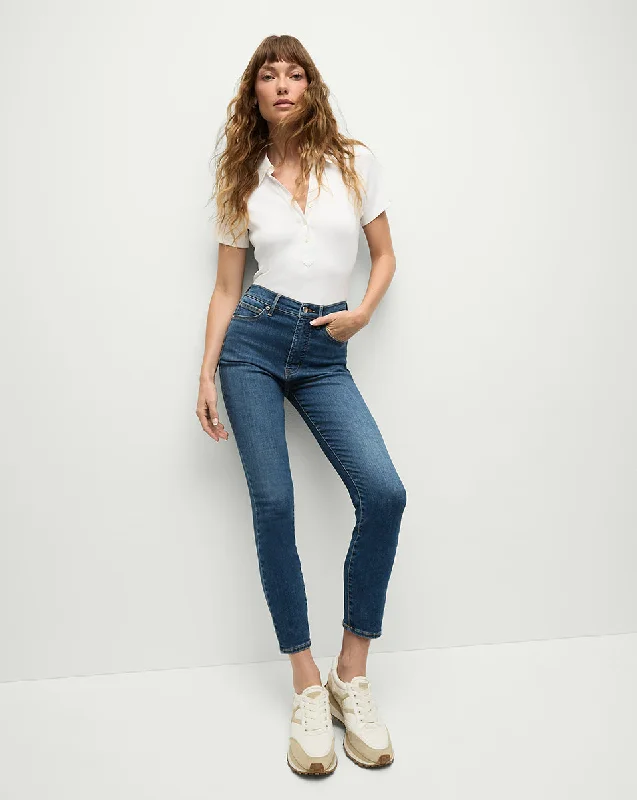 women's stone-washed denim jeansDebbie Ankle-Crop Skinny Jean