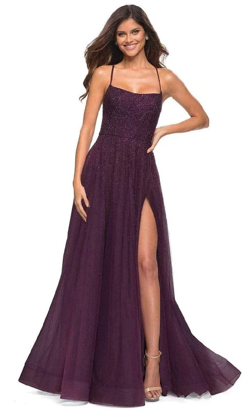 Formal Dress for Museum GalasLa Femme - 30581 Beaded Flowy A-line Gown