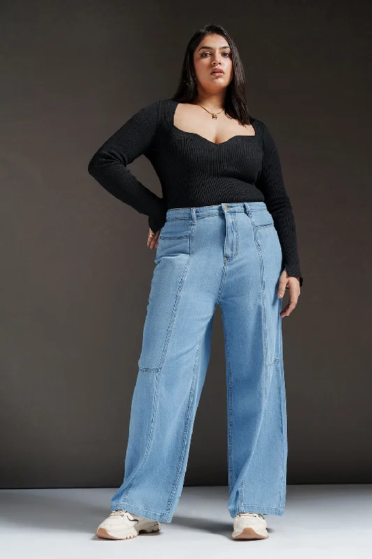 women's ankle-length denim jeansCool Current Constructed Curve Denim Korean Pants