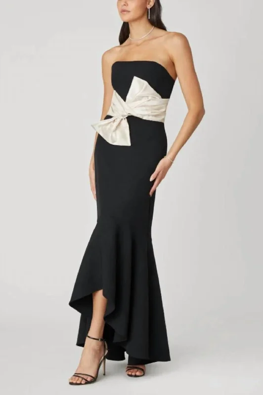 midi pencil dressesMidnight Smith Dress In Jet/champagne