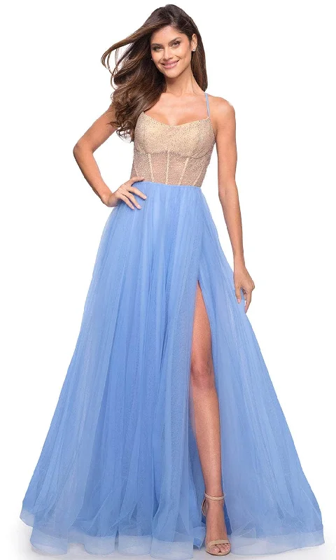 Formal Dress for Theater OpeningsLa Femme 30697 - Corset Bodice Tulle Formal Gown