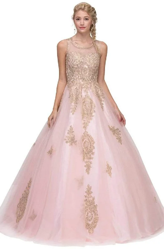 Formal Dress for Black-Tie Optional EventsEureka Fashion - 6900 Lace Appliqued Scoop Ballgown