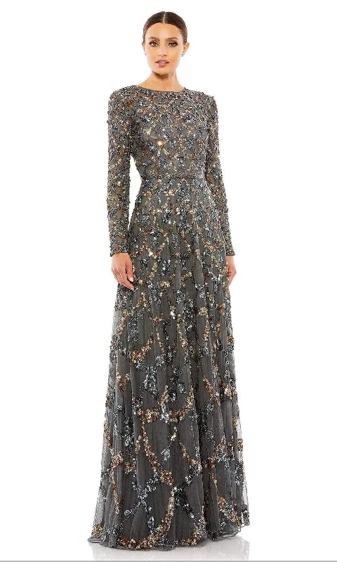 Formal Dress for Costume BallsMac Duggal - 5496 Long Sleeve Sequin Mother of the Bride Gown