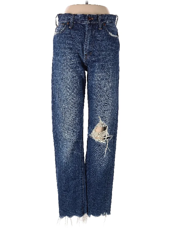 women's distressed denim jeans with holesHigh-Rise Boyjeans Jeans