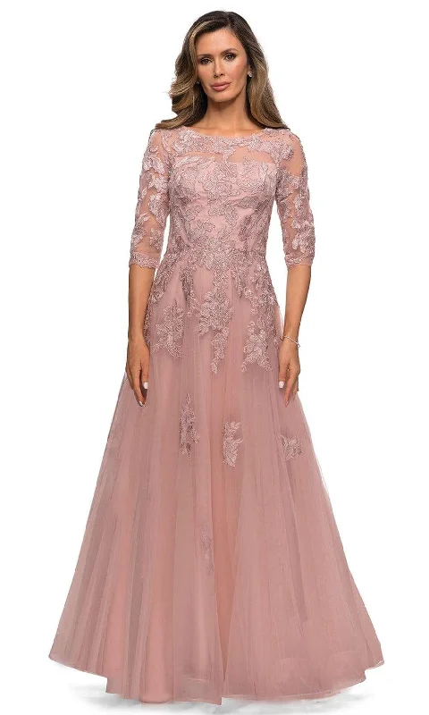 Formal Dress Trends 2023La Femme - 27922 Beaded Lace Tulle A-line Gown