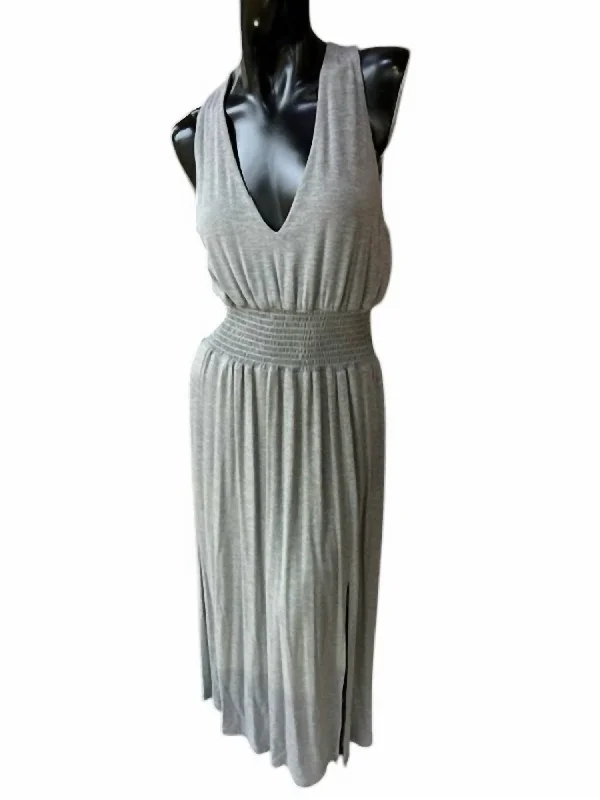 midi dresses with lace detailsHalter Dress In Mid Grey