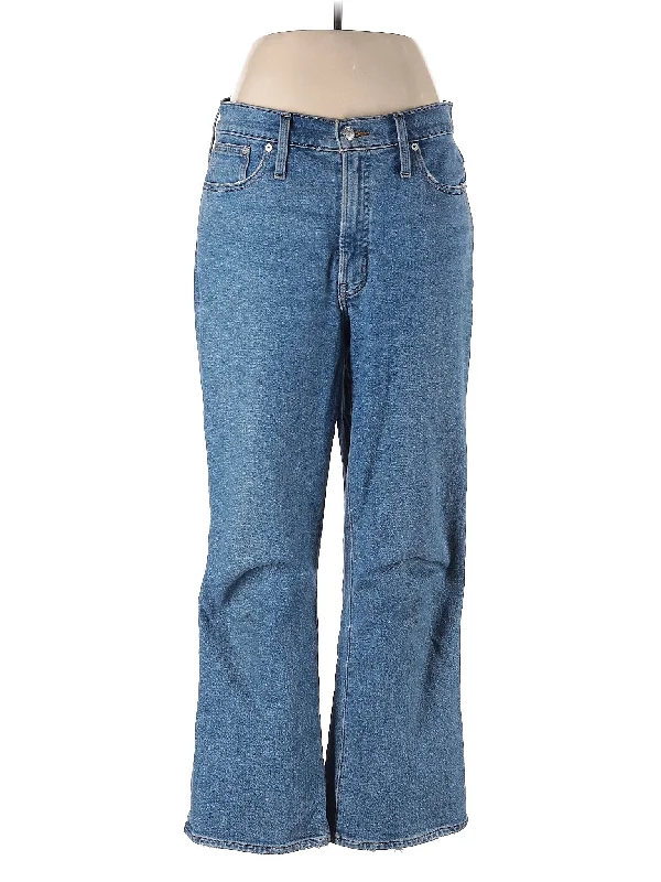 women's acid-washed denim jeansMid-Rise Wide-leg Jeans in Medium Wash