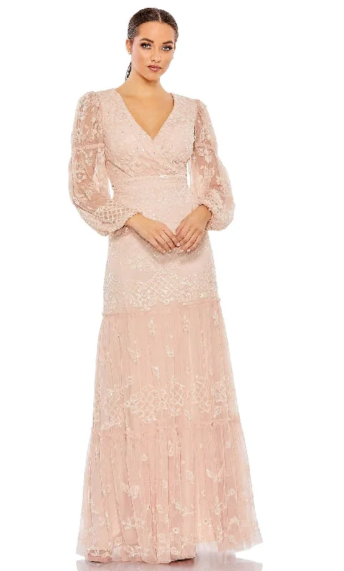 Formal Dress for Rustic ThemesMac Duggal 9197 - Modest Long A-line Mother of the Bride Gown