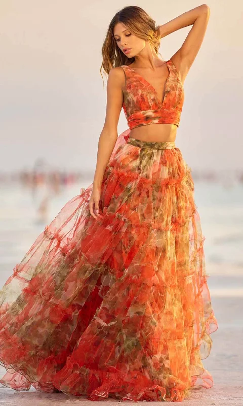 Formal Dress Trends 2023Sherri Hill 56151 - Two-Piece Floral Gown