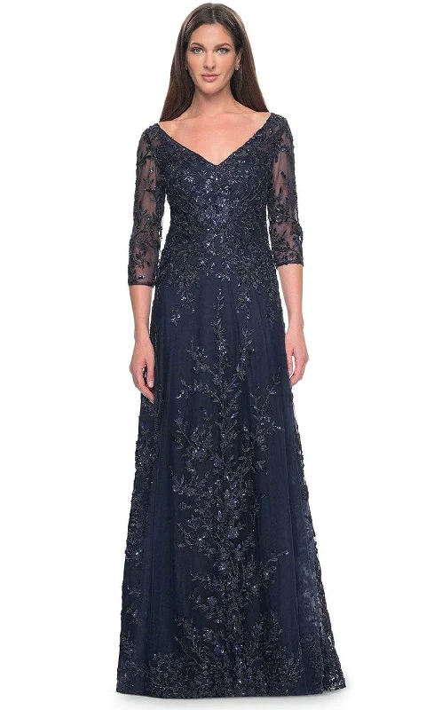 Formal Dress for Modeling AuditionsLa Femme 31719 - Lace Sequin Formal Dress