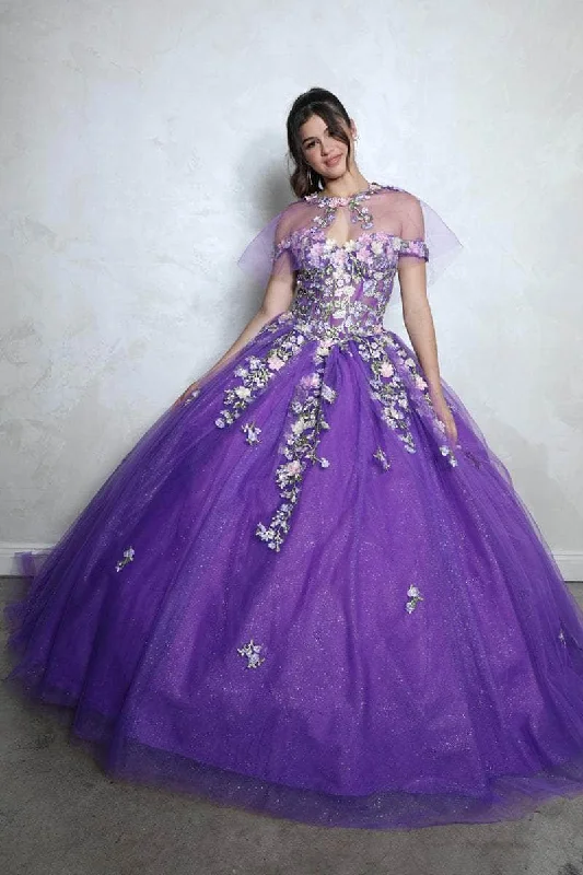 Formal Dress for Destination WeddingsEureka Fashion EK1003 - Embroidered Tulle Ballgown