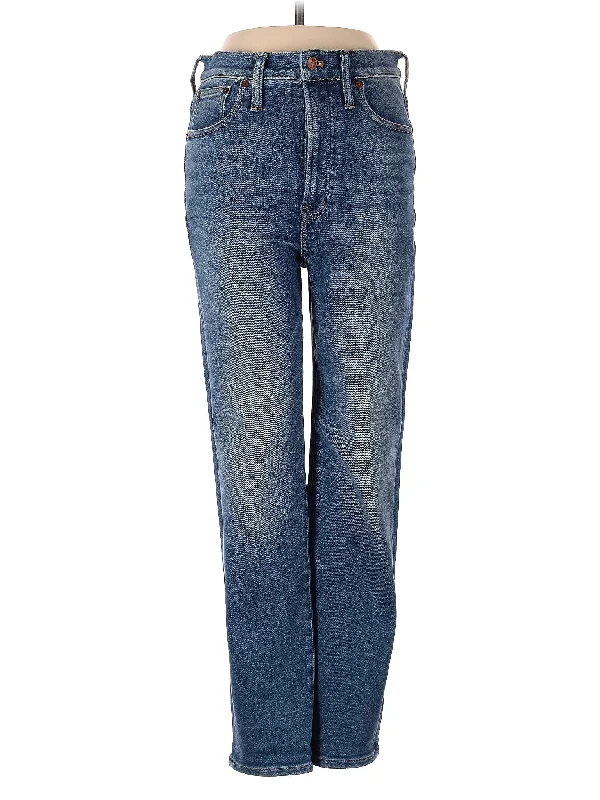 women's denim jeans for a trendy vibeHigh-Rise Straight-leg Jeans in Medium Wash