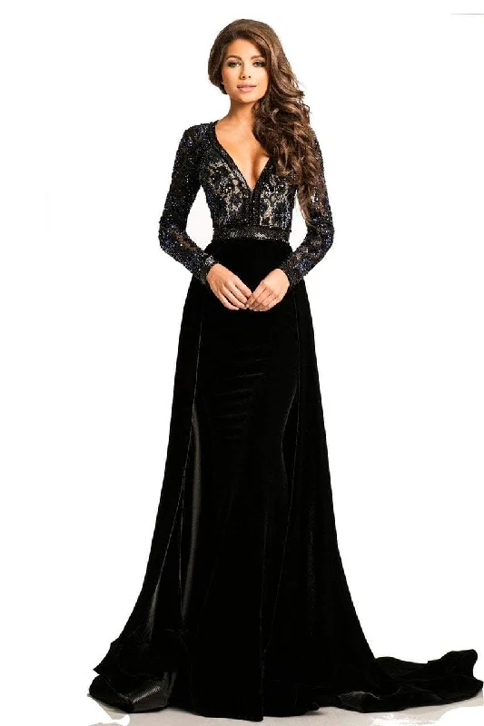 Formal Dress Alterations Near MeJohnathan Kayne - 8013 Embellished Lace Velvet Gown