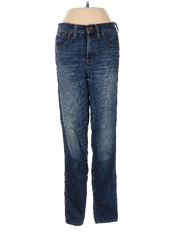 women's denim jeans for a glamorous eveningMid-Rise Straight-leg Jeans in Medium Wash