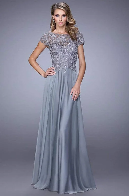 Formal Dress for Science AwardsLa Femme - 21627 Illusion Lace Chiffon Gown