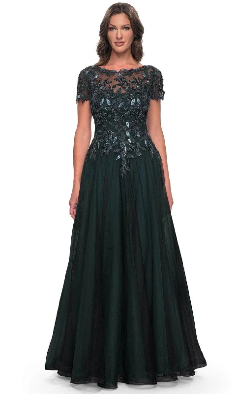 Formal Dress Trends 2023La Femme 31267 - Floral Sequin Formal Dress