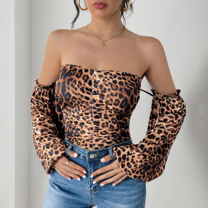 women's jumpsuits made of satinIKEARLAX New 2025  new leopard print sexy slim jumpsuit  retro leopard print sweet and spicy style jumpsuit