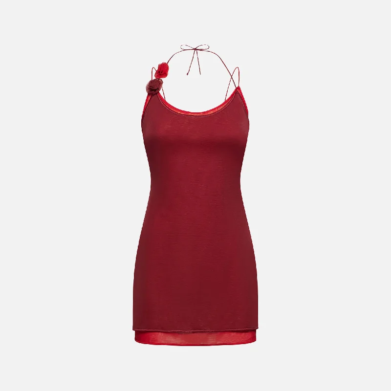 elegant Mimi dresses for weddingsOseree Rose Mini Dress - Merlot