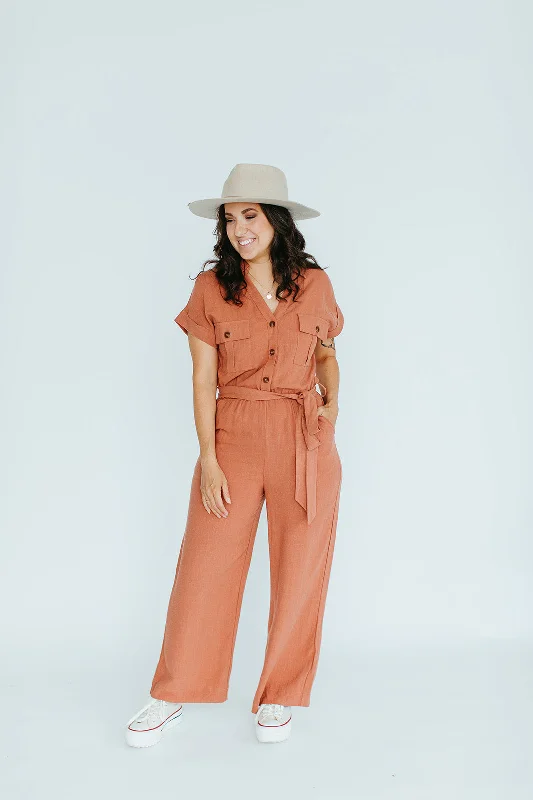 women's jumpsuits for curve-hugging stylesYesenia Button Jumpsuit