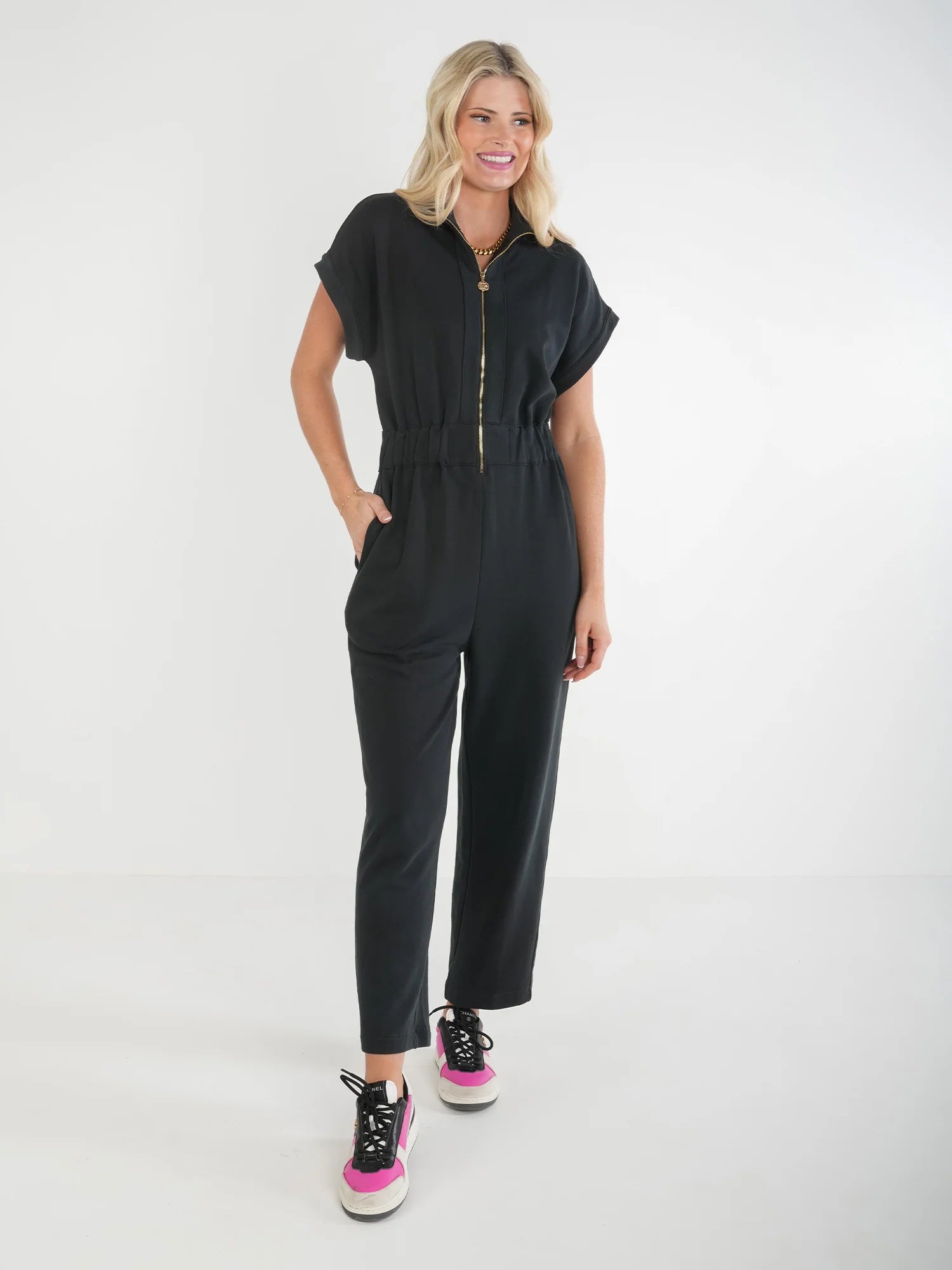 women's jumpsuits for date nightsBlack French Poppy Jumpsuit