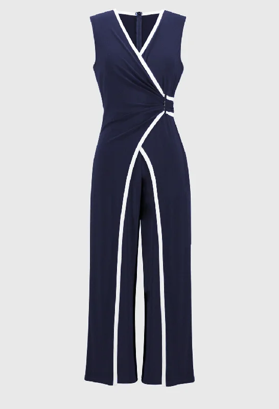 women's jumpsuits for gym sessionsFormal Sleeveless V-neck Jumpsuit