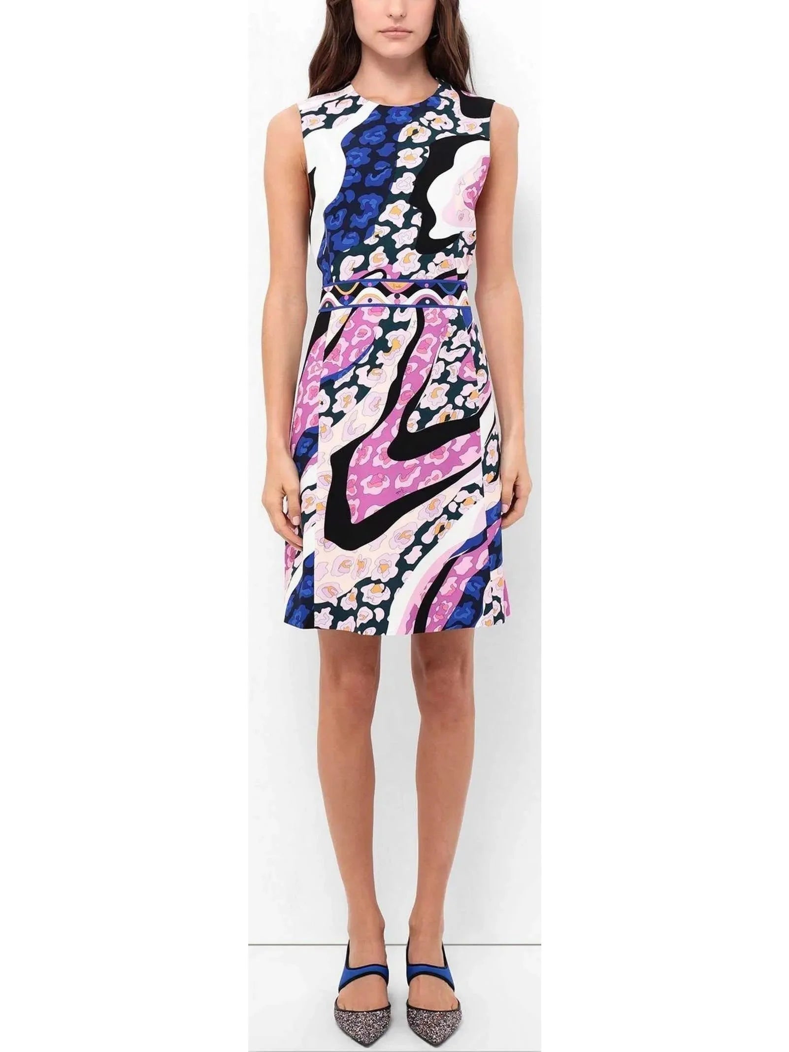 wrap Mimi dresses for an hourglass figurePrinted Abstract Mini Dress in Multicolor