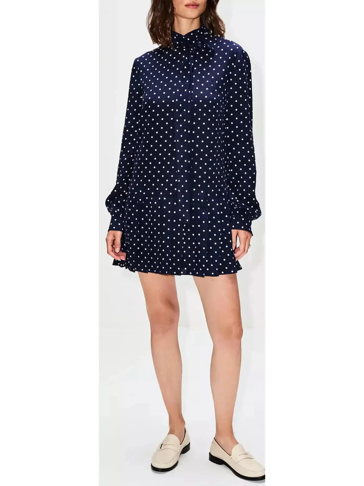 xx-large Mimi dresses for curvy womenPolka-Dot Print Drop-Waist Mini Dress