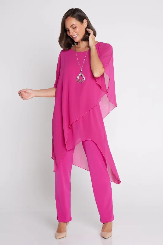 women's jumpsuits with short sleevesTilly Jumpsuit - Hot Pink