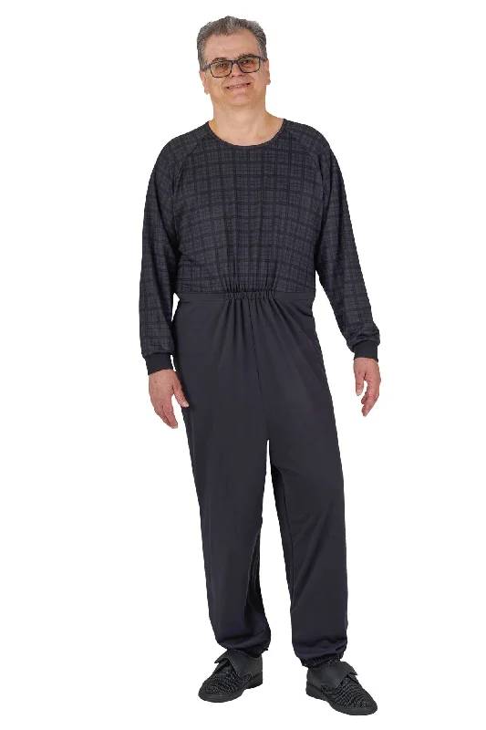 women's high-slit jumpsuitsAnti-Strip Jumpsuit - Henry | Black Check