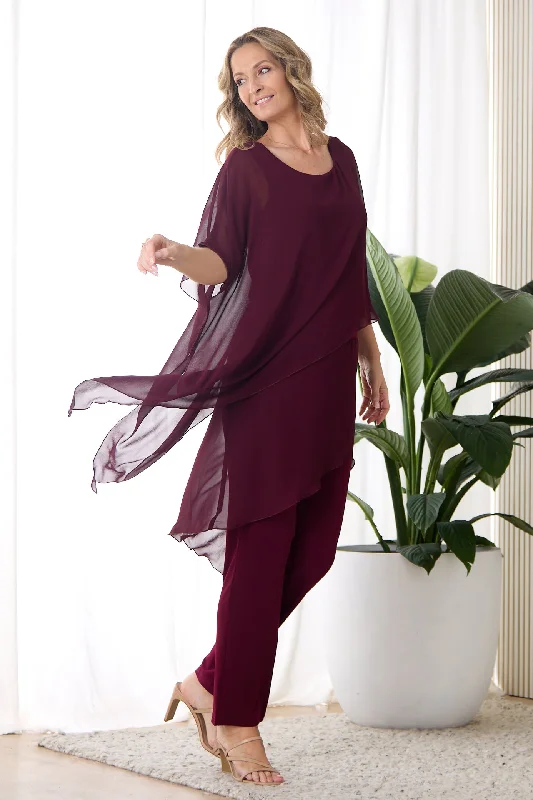 women's jumpsuits with halter necksTilly Jumpsuit - Burgundy