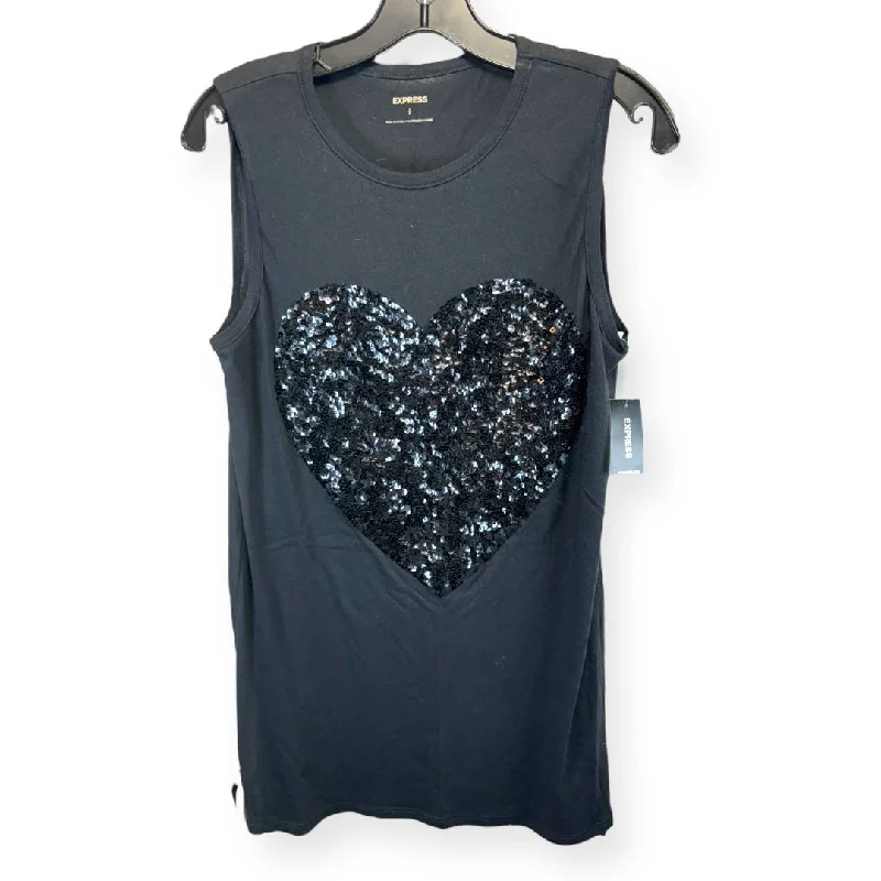 women's tops for those who want to create outfits that are both unique and memorableBlack Top Sleeveless Express, Size S