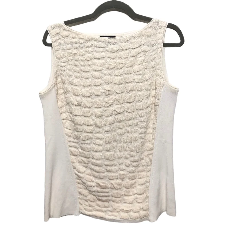 women's tops for those who want to stay on top of the latest fashion trends and wear pieces that are both stylish and on-trendIvory Top Sleeveless Lafayette 148, Size M