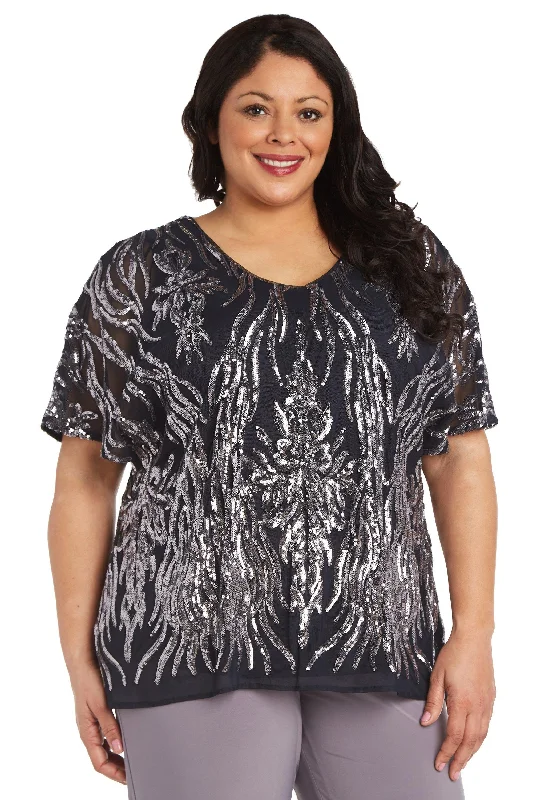 women's tops for those who want to add a pop of color to their outfitsR&M Richards 7001W Plus Size Butterfly Sleeve Top