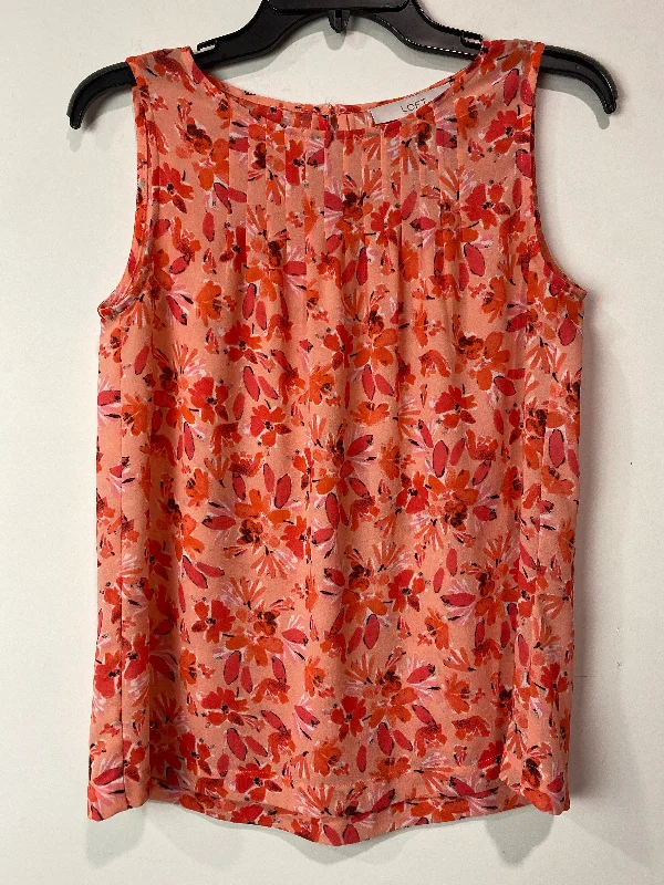 women's tops with floral printsTop Sleeveless By Loft  Size: Xs