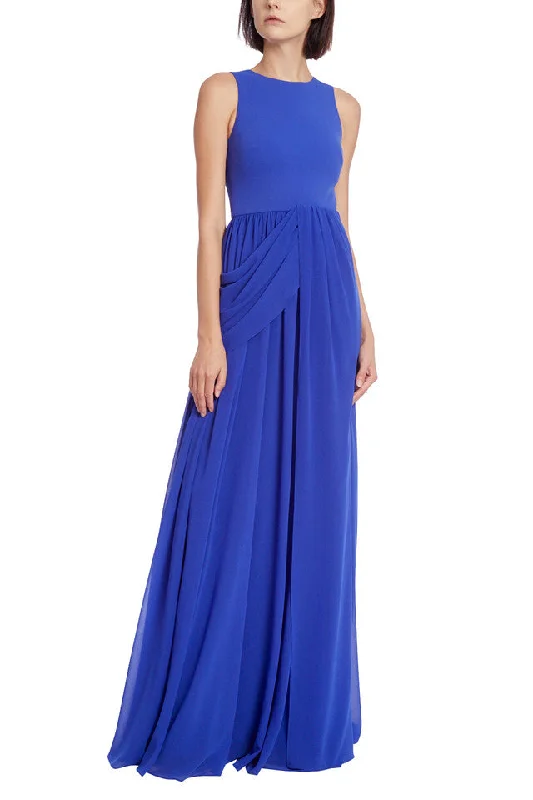 maxi dresses with flutter sleevesBadgley Mischka EG3903 Long Formal Pleaded Dress