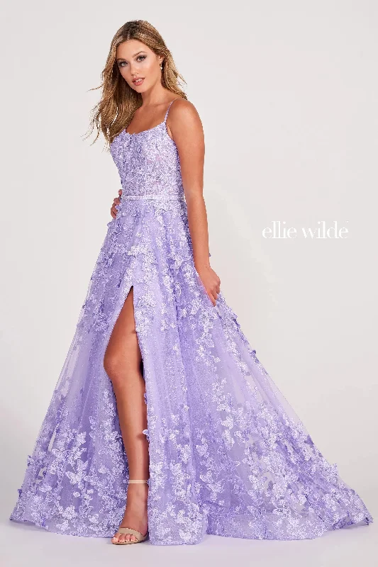 maxi dresses for semi-formal eventsEllie Wilde EW34109 Long Formal A Line Dress