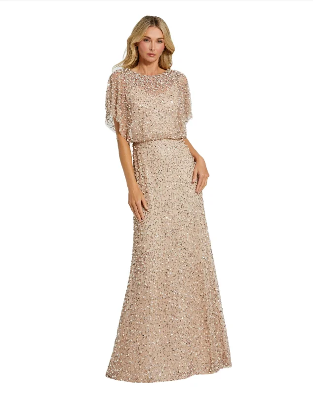 ethical wedding dressesMac Duggal 14523 Long Formal Beaded Mother of the Bride Dress