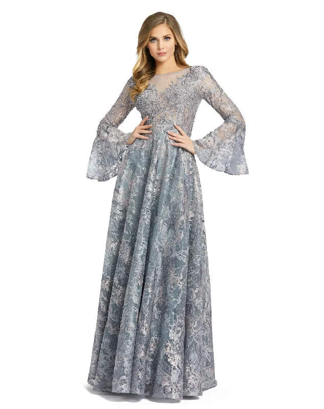 empire waist wedding dressesMac Duggal 20258 Long Sleeve Formal Mother of the Bride Dress