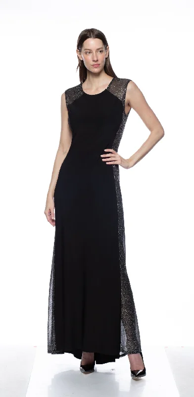 maxi dresses with beltsMarina  Long Side Panel ITY Combo Dress