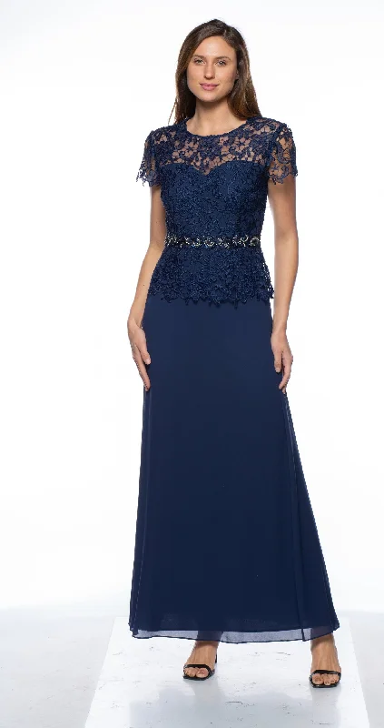 maxi dresses with rufflesMarina Long Two Piece Formal Lace Dress