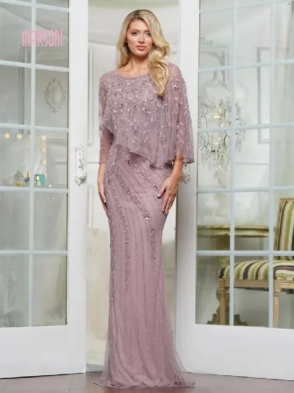 simple wedding dressesMarsoni MV1343 Beaded Long Formal Mother of the Bride Dress