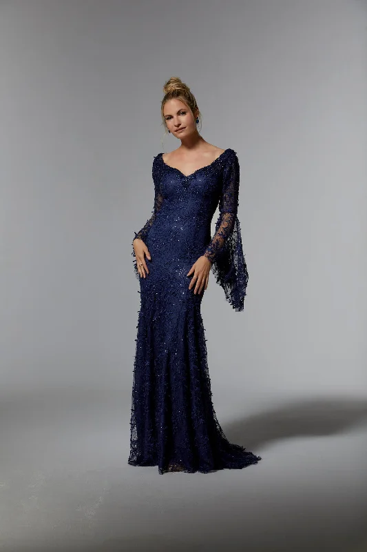 intricate wedding dressesMGNY Madeline Gardner New York 72930 Mother of the Bride Long Sleeve Dress