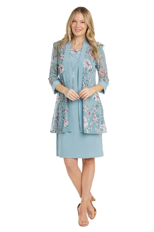 chiffon wedding dressesR&M Richards 1036 Print Jacket Short Mother of the Bride Dress