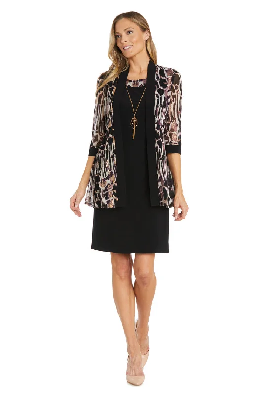 glamorous wedding dressesR&M Richards 1263 Mother of the Bride Short Print Jacket Dress